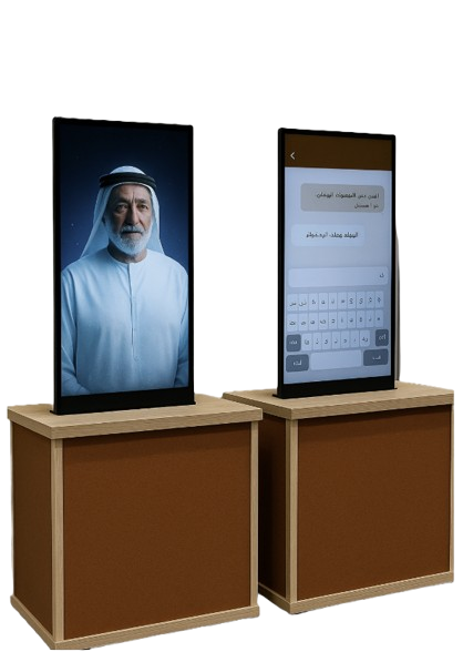كشك المساعد الثقافي الذكي — الأفاتار وواجهة السؤال والجواب